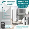 KESSER® Klappbett 200x90cm Gästebett inkl. Matratze aus Memory-Schaum & Rollen | faltbares Reisebett mit Metallrahmen für Erwachsene belastbar bis 250kg | Metallbett mit Schaumstoffmatratze & Cover Weiß, Premium Komfort Bild 4