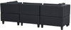 Beliani 'Unstad' Sofa, Schwarz, Leinenoptik, 72 x 76 x 228 cm, mit Ottomane, Einzelsofa Bild 5
