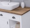 Landhaus Waschtisch weiß, mit Becken, Spiegel Bild 3