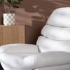 Bronx71 Sessel mit Hocker Palma Leinen drehbar Off white Bild 4