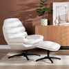 Bronx71 Sessel mit Hocker Palma Leinen drehbar Off white Bild 2