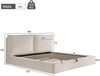 Merax Polsterbett, Doppelbett, 180 x 200cm, hydraulisches Funktionsbett, Bett mit Lattenrost, Kopfteil, gepolstertes Kopfteil, Beige, samt Bild 4