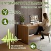TRESKO® 2 Stück Akustikpaneele Holz 120×60 cm inkl. 4x Kleiderhaken | Wandverkleidung Nussbaum als 3D Lamellenwand | Holzpaneele Paneele für Schallschutz | Akustik Wandpaneele mit Montageset Bild 3