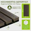 TRESKO® 2 Stück Akustikpaneele Holz 120×60 cm inkl. 4x Kleiderhaken | Wandverkleidung Nussbaum als 3D Lamellenwand | Holzpaneele Paneele für Schallschutz | Akustik Wandpaneele mit Montageset Bild 2