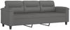 vidaXL 4-tlg. Sofagarnitur mit Kissen Dunkelgrau Mikrofasergewebe 3202298 Bild 5