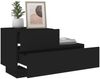 vidaXL Nachttisch mit LED-Leuchten Schwarz 70x36x40,5 cm 836778 Bild 4