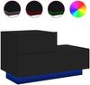 vidaXL Nachttisch mit LED-Leuchten Schwarz 70x36x40,5 cm 836778 Bild 2