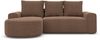 Stoff Ecksofa Gomera L-Form Kurz - Strukturstoff - Braun - Links Bild 3