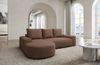 Stoff Ecksofa Gomera L-Form Kurz - Strukturstoff - Braun - Links Bild 2
