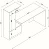 Dmora Schreibtisch Marilena, Mehrzweckschreibtisch, Bürotisch für PC, Eckschreibtisch, 150x62h140 cm, Weiß Bild 3