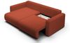 Ecksofa Sofa mit Schlaffunktion CHAIRA Stoff Curio Ziegelrot Ottomane Links Bild 3