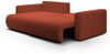 Ecksofa Sofa mit Schlaffunktion CHAIRA Stoff Curio Ziegelrot Ottomane Links Bild 2