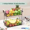 Relaxdays 2-stöckiger Obstkorb mit Griffen Bild 2
