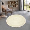 TaraCarpet Teppich Jute Teppich Mani Colour rund Flachgewebe Boho Modern, rund, Höhe: 5 mm, Teppich Sisal optik rund weiß Wohnzimmer 120x120 cm rund Bild 2
