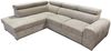 Wohnero24 Ecksofa PAVONE 4 208 x 263 cm – modernes Chenille Sofa Beige/Hellgrau mit Schlaffunktion 190 x 125 cm & Bettkasten, verstellbare Kopfstützen Bild 5