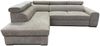 Wohnero24 Ecksofa PAVONE 4 208 x 263 cm – modernes Chenille Sofa Beige/Hellgrau mit Schlaffunktion 190 x 125 cm & Bettkasten, verstellbare Kopfstützen Bild 4