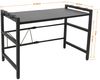 Todeco Mikrowellenregalständer, Mikrowellen Regal ständer Einstellbar Länge und Höhe, mit 6 Haken Belastet Bis 25 KG (36-60) x36 x 44 cm, Schwarz Bild 3