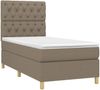 Boxspringbett mit Matratze & LED Stoff Taupe 80x200 cm Bild 3
