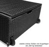 Sonnenliege Palermo mit Rollen (inkl. Auflage, Farbe wie abgebildet) aus hochwertigem Polyrattan, Liegen Farbe: Schwarz Bild 3