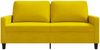 vidaXL 2-Sitzer-Sofa Gelb 140 cm Samt 359205 Bild 4