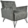 Bronx71 Samt Sessel Mika mit Armlehne grau Bild 4