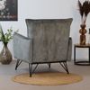 Bronx71 Samt Sessel Mika mit Armlehne grau Bild 3
