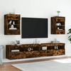 vidaXL TV-Wandschrank mit LED-Leuchten Räuchereiche 40x30x60,5 cm 837086 Bild 5