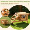 Novelux Matschküche Kinder Outdoor mit Rollen 59 x 60,4 x 132 cm – Holz-Spielküche Natur mit Backofen, Zubehör, EN71, Gartenküche ab 3 Jahren für Garten Bild 5