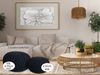 Amagohome Sitzhocker, Pouf, XXL Baumwolle, Schwarz - Anthrazit, ø 45 cm Bild 3