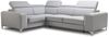 Ecksofa Sofa STELLA L mit Schlaffunktion Hellgrau Ottomane Links Bild 2