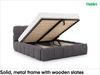 MEBLINI Polsterbett 160x200 mit Lattenrost ohne Matratze - SALERNO - Dunkelgrau Boucle - Bubble Bett - Cloud Bett - Marshmallow Bed - Kopfteil Bett mit Stauraum Bild 3