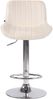 2er Set Barhocker Lentini, drehbar, Creme, Chrom, Samt Bild 4