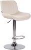 2er Set Barhocker Lentini, drehbar, Creme, Chrom, Samt Bild 3