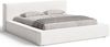 GRAINGOLD Mali Polsterbett 180x200, Doppelbett mit Bettkasten und Lattenrost, Velour-Stoff, Creme Bild 2