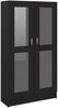 vidaXL Vitrinenschrank Schwarz 82,5x30,5x150 cm Holzwerkstoff 802760 Bild 2