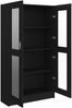 vidaXL Vitrinenschrank Schwarz 82,5x30,5x150 cm Holzwerkstoff 802760 Bild 4