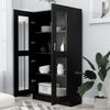 vidaXL Vitrinenschrank Schwarz 82,5x30,5x150 cm Holzwerkstoff 802760 Bild 3