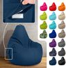 Green Bean® Sitzsack mit Rückenlehne, 230L Füllung waschbar, Polyester-PVC-Stoff dunkelblau, 80 x 70 x 90 cm Bild 2