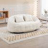 Bean Bag Sofa Lazy Sofa 145×95×63 cm aus Chenille in Beige,Bequemer Lounge Stuhl für Erwachsene und Kinder Bild 2