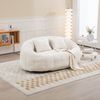 Bean Bag Sofa Lazy Sofa 145×95×63 cm aus Chenille in Beige,Bequemer Lounge Stuhl für Erwachsene und Kinder Bild 5