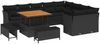 vidaXL Garten-Sofa-Set mit Kissen mit Speicher 12 pcs Schwarz 3363464 Bild 2