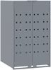 vidaXL Mülltonnenbox für 2 Tonnen Grau 138x79x117 cm Stahl 3279987 Bild 4