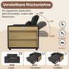 Merax Schlafsofa 3-in-1 Ausziehsofa, Sofa Klappsofa mit Schlaffunktion & USB-Anschluss für Wohnzimmer, mit verstellbarer Rückenlehne,USB-Ladeanschluss, Getränkehalter,Kissen Bild 3