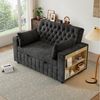 Merax Schlafsofa 3-in-1 Ausziehsofa, Sofa Klappsofa mit Schlaffunktion & USB-Anschluss für Wohnzimmer, mit verstellbarer Rückenlehne,USB-Ladeanschluss, Getränkehalter,Kissen Bild 2