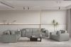 Sofa Designersofa CELES PREMIUM 2-Sitzer in Stoff Scala Grau Bild 3
