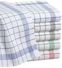 Zestri Geschirrtuch Halbleinen 10er Set Geschirrhandtücher 50x70 cm Anthrazit Blau Rot, (50-tlg, 10 Stück), Modernes Design I saugstark mit Lasche zum Aufhängen Bild 1