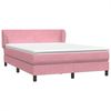 vidaXL Boxspringbett mit Matratze Rosa 160x220 cm Samt 3317408 Bild 2