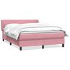 vidaXL Boxspringbett mit Matratze Rosa 160x220 cm Samt 3317408 Bild 1