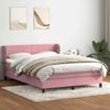 vidaXL Boxspringbett mit Matratze Rosa 160x220 cm Samt 3317408 Bild 3