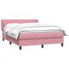 vidaXL Boxspringbett mit Matratze Rosa 160x220 cm Samt 3317408 Bild 4